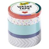 folia 26440 Washi Tape, neon oranje, plakband van rijstpapier, set van 5