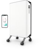 Duux Edge Oil – Slimme Oliegevulde Radiator met Thermostaat – 1500W Kachel met Boostmodus – Wit