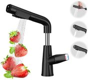 Unyqoos® Robinet de cuisine pivotant noir