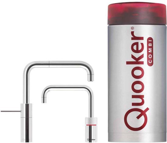 Quooker Nordic Square 3-in-1 Kokendwaterkraan - Chroom - Combi+ Boiler