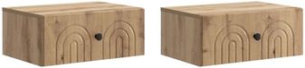 vidaXL Muurbevestigde Nachttafel Artisanaal eiken