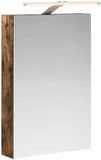 vidaXL Badkamerspiegelkast Rook Eiken 40 x 10,5 x 60,5 cm