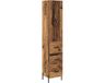 vidaXL Highboard Vieux Bois 34,5 x 34 x 180 cm Bois traité