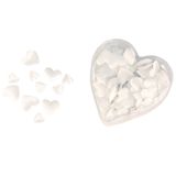 Rayher hobby materialen Rayher Strooihartjes - 100x stuks - luxe - satijn - hartjes - 13 a 20 mm - huwelijk - versiering