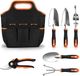 Unyqoos® set de jardin en 7 pièces en acier inoxydable