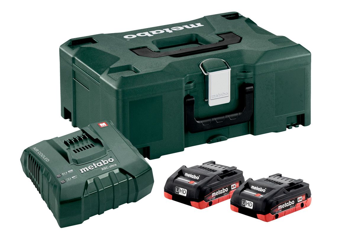 Metabo 18V LiHD Accu Starterset (2x 4,0Ah) + Lader