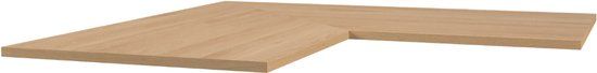 Wasophoogte® Aanrechtblad - Licht Eiken - 132 x 132 x 2.5 cm