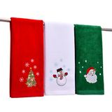 Grote Malldii Set van 3 grote kersthanddoeken, 40,6 x 68,6 cm, 100% puur katoen, voor badkamer, keuken, perfecte kerstdecoratie