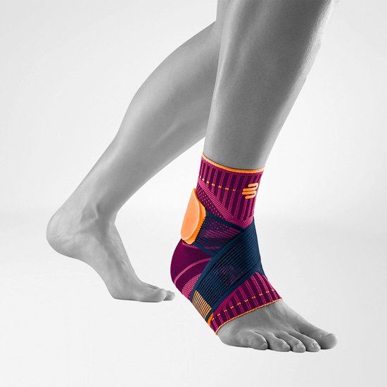 Bauerfeind Sports Ankle Support Enkelbrace - L - Rechts - Roze