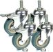 H&S Alliance Zwenkwielen Set van 4 - Rubberen wielen 75 mm - Meubelwielen met dubbele kogellager zwenkkop en M10 schroefdraad - 2x wieltjes met rem