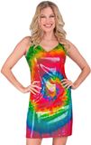 Widmann Pailletten Jurk Hippie Tie Dye Colour Bomb Vrouw M