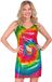 Widmann Pailletten Jurk Hippie Tie Dye Colour Bomb Vrouw M