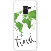 Samsung Bedrukt siliconen hoesje compatibel met Galaxy A8 2018 Map Travel