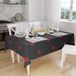 Bonamaison Tafelkleed, Anti-Mold, Sneldrogend, Waterdicht, 100% Polyester Tafellaken, rood Zwart, 140 x 160 Cm