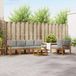 vidaXL Acacia wood outdoor bench set 7-piece natural and light grey