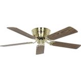 CasaFan FLAT 132-III MG-EA/BU Flügel Eiche antik/Buche Plafondventilator 69 W (Ø x h) 132 cm x 164 mm Messing (geborsteld) Omkeerbare bladen, Met wintermodus