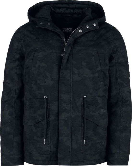 Black Premium by EMP Zwarte Winterjas met Steekzakken - Heren - L