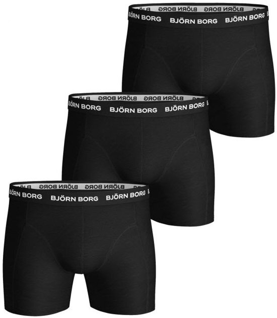 BjÃ¶rn Borg Bjorn Borg 3p SHORTS NOOS SOLIDS - Sportonderbroek casual - Mannen - zwart - XL