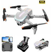 K109 Opvouwbare Minidrone met 4K Enkele Camera, Ademlicht, 1 Batterij, 12 Min Levensduur, Grijs
