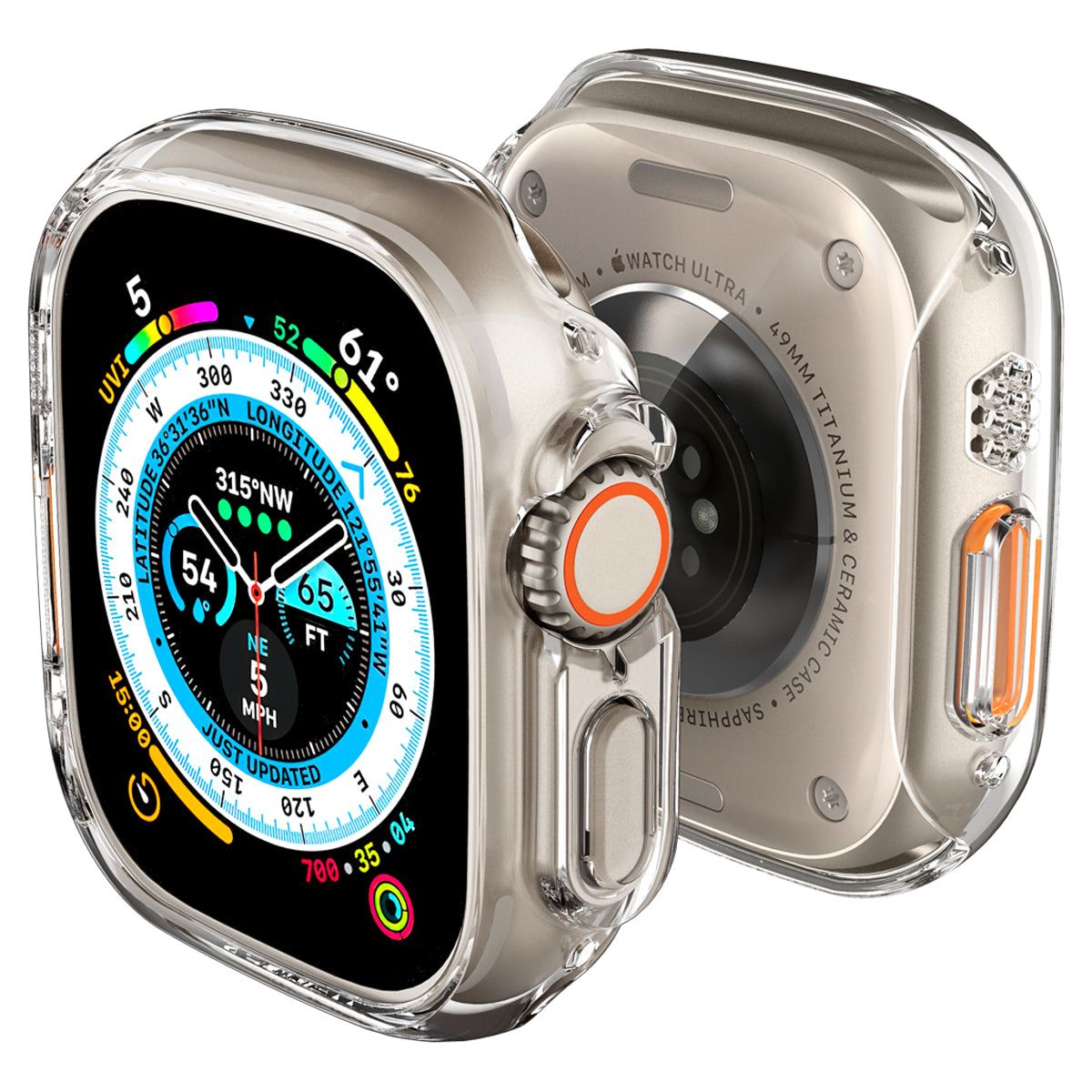 Spigen Thin Fit Case for Apple Watch Ultra 49mm - Transparent - Polycarbonate