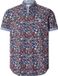 Babista Heren Overhemd Met Korte Mouwen - Donkerblauw - Katoen - Gebloemd - Regular Fit - Plus Size