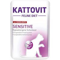 KATTOVIT Feline Diet Sensitive Kip en eend 48x85 g