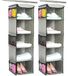 Fouet set van 2 - Ophangbare organizer met 5 vakken - Kledingkast - Flexibele opbergmogelijkheden - 30 x 30 x 108 cm - Hoogwaardig materiaal
