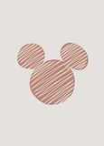 Komar Muurfoto - Gestreepte Mouse - Grootte: 50 x 70 cm - Poster, Kunstdruk, Decoratie, woonkamer, slaapkamer, Disney
