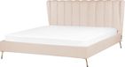 Beliani MIRIBEL - Bed - 180x200 cm - Beige - Fluweel
