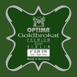 Optima Goldbrokaat Premium Viool E1 0,28 kogeluiteinde, 1/16