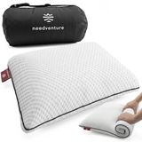 needventure® Opvouwbaar Reiskussen - Bamboe - Nekkussen van Traagschuim - Unisex