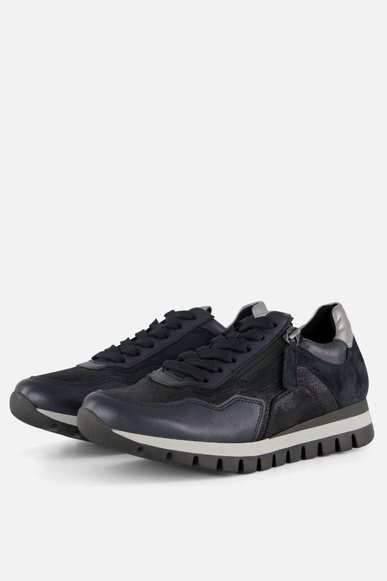 Gabor Dames Sneakers Blauw Suède