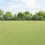 vidaXL Weidehekwerk Composiet Hardhout Zilver Verticaal