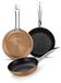 Jeu de casseroles aspect cuivre, en aluminium forgé, 20-24-28 cm, compatible induction