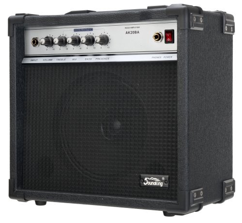 Soundking AK20-BA AK20BA Basscombo (versterker met 20 watt, 8 inch speaker, 4-bands equalizer, eenvoudig bedieningspaneel)