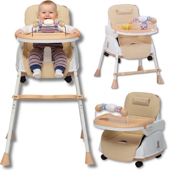 Twinky® Kinderstoel – 2-in-1 Kinderwagen Set – Bruin