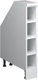Vicco Rion Schuin dak kast – 15 x 81.8 cm met 4 compartimenten, kastromp 60 cm diepte Wit