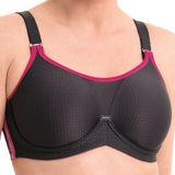Anita - Performance WireX – Sport bh met beugel – Antraciet/Roze - 90F