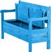 KADAX Banc de jardin avec espace de rangement, 120 x 47 x 81,5 cm, Bleu