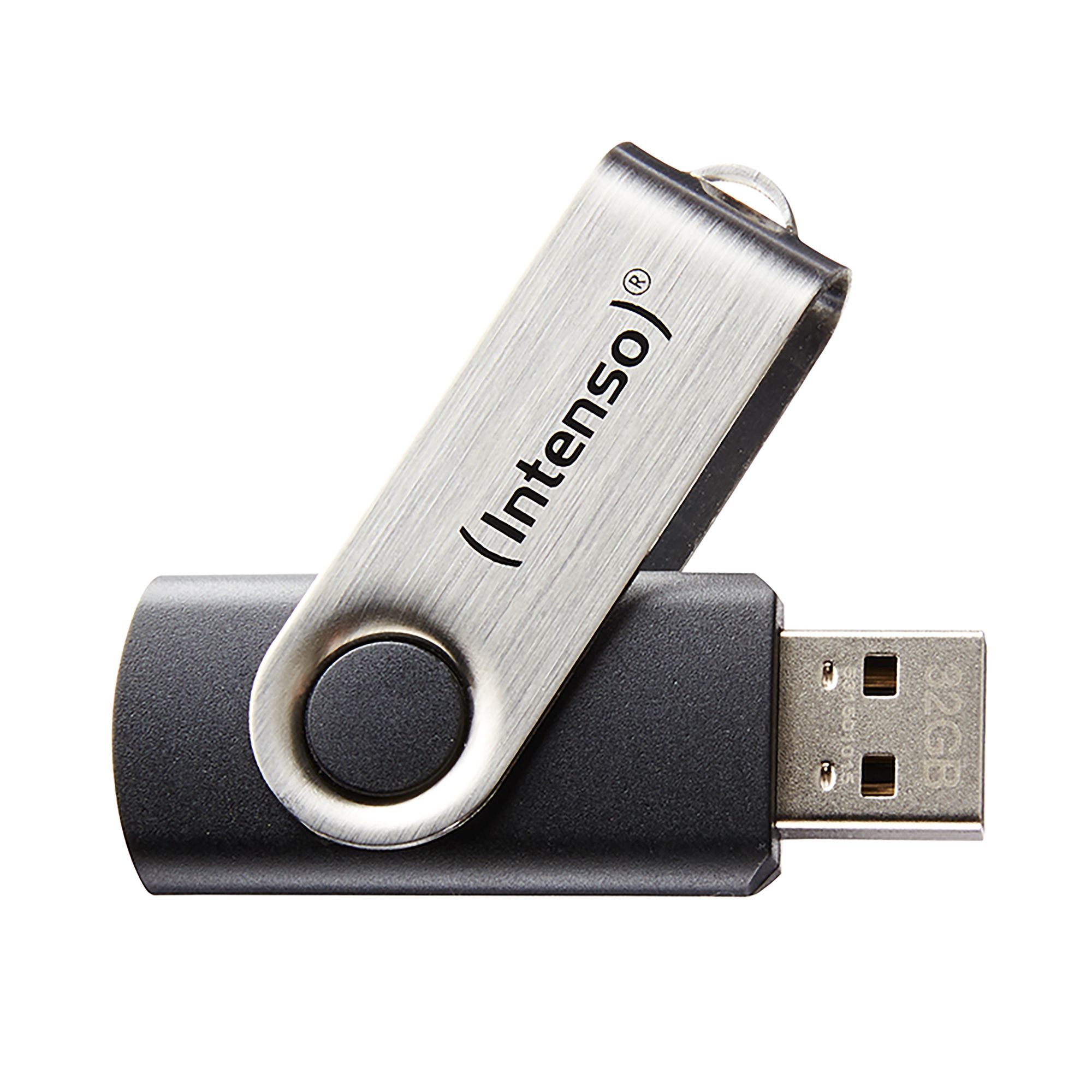 Intenso Basic Line USB Flash Drive - 16GB - USB 2.0 - Black/Silver