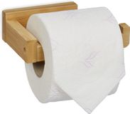 Merkloos Relaxdays WC-papierhouder - Zelfklevend - Hout - Lichtbruin - 4 x 14 x 9 cm