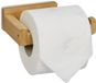 Merkloos Relaxdays WC-papierhouder - Zelfklevend - Hout - Lichtbruin - 4 x 14 x 9 cm