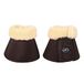 QHP Ontario Sabot avec imitation fourrure et fermeture velcro (M, brun)