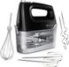 Kitchenwell Batteur - 12 vitesses avec fonction turbo - 400W – Batteurs et crochets pétrisseurs et fouet - Incl. boîte de rangement