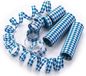 Merkloos / Sans marque Boland Serpentine rol - 3x - blauw/wit - beieren thema - oktoberfest - oktoberfest decoratie - bierfeest