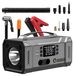 Démarreur de voiture portable - 12V - Compresseur d'air 180 PSI - 12 000–18 000 mAh - Manomètres - Lampe LED avec fonction de chargement USB - Marron
