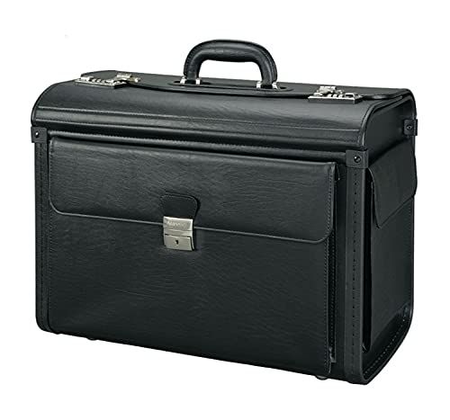 Alassio VICENZA Pilotenkoffer - Zwart - 46 x 35 x 21,5 cm - Imitatieleer