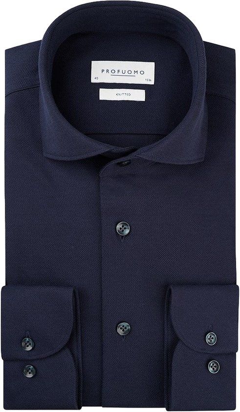 Profuomo Sky Blue Overhemd Heren - Navy - Maat M - Slim Fit - Katoen