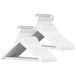 BAKAJI Set van 20 houten kleerhangers met broekstang van antislip rubber en 360 graden draaibare haak, gebogen hoeken, kreukvrij, ruimtebesparend, voor overhemden, jurken, broeken (wit)