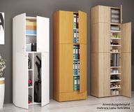 Vcm XXL armoire de bureau Lona 5f A tiroir Blanc MDF